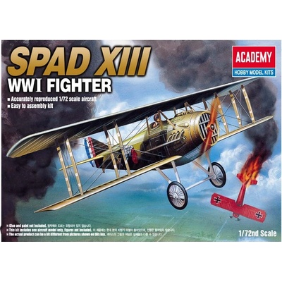 Academy WW1 SPAD XIII Model Set lietadla 1:72 26 dielov