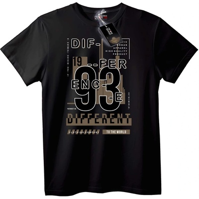 NOONEBRAND Тениска Градски Стил 93 Разлика - 2XL, Black