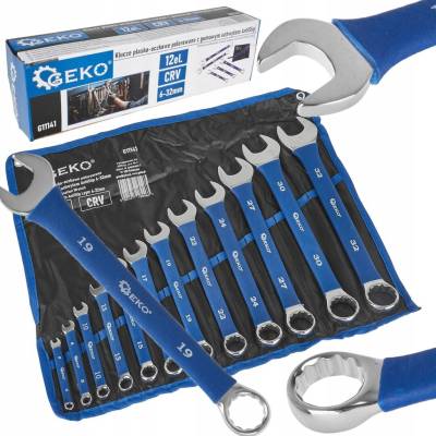 Geko Kľúče očko vidlicové nástenné 12ks 6 - 32mm G11144