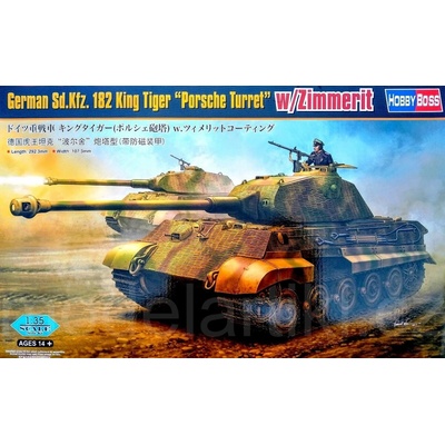 Hobby Boss Pz.Kpfw.VI Sd.Kfz.182 King Tiger Porsche Turret w Zimmerit 1:35