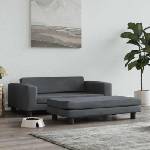 vidaXL Кучешко легло с разширение тъмносиво 100x50x30 см кадифе (172021)
