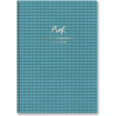 Джобна книга за учителя TOPTIMER Prof PU кожена корица A/5 седмична 145x205 mm тюркоаз 2026-2027 27P100T-T01 (27P100T-T01)