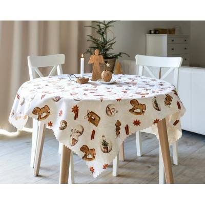 Polášek Ubrus vánoční Z-3580 100% polyester Vánoce 140x240cm