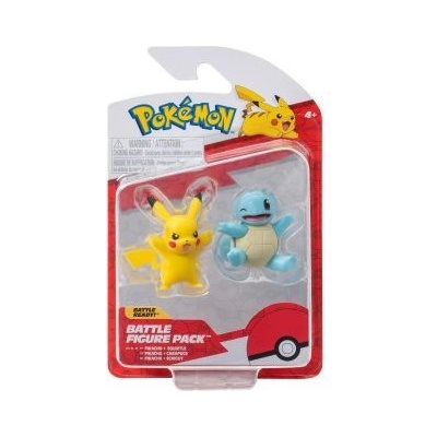 Jazwares Pokémon: Комплект фигурки от 2 броя - Squirtle, Pikachu
