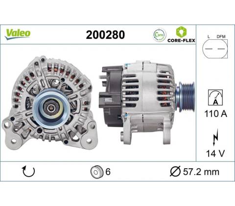 Alternátor VALEO 200280 200280