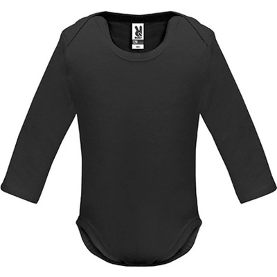 Dojčenské body s dlhým rukávom Roly Honey čierne