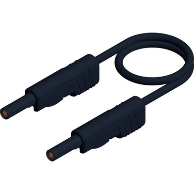 4 mm test lead, contact-protected, stackable, 50 cm