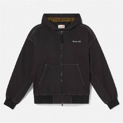 Timberland Men's Canvas Hooded Overshirt - Black