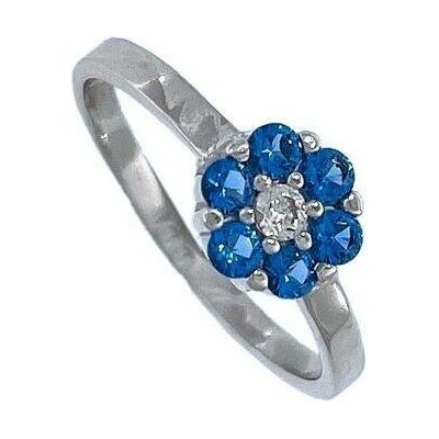 Infinitysilver Stříbrný dětský prsten kytička pomněnka KR3BZMZs50