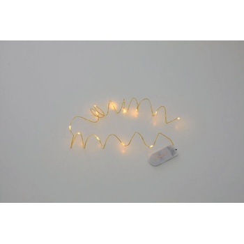 Star trading Světelný řetěz DEW DROP 12x LED mosazný
