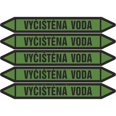 Grafiko | Vyčištěná voda - Materiál Samolepící PVC folie, Rozměr aršík 5ks šipka 350x52mm