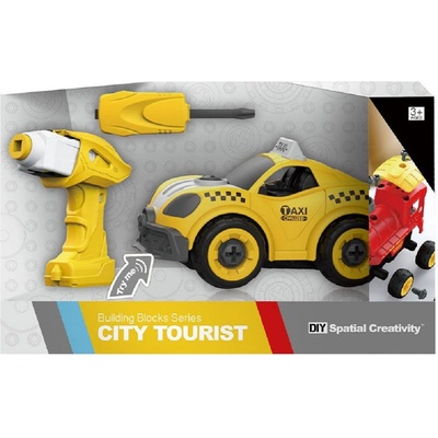 Force Link Детска кола са сглобяване с винтоверт Force Link - Такси (1904K1163)