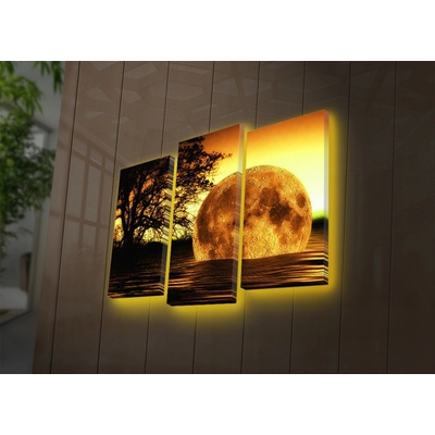 ASIR Obraz s led podsvícením MĚSÍC II 30 cm plátno