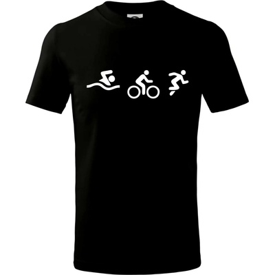 triathlon postavy tričko dětské černá
