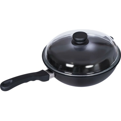 AMT Gastroguss Indukční titanová wok pánev ø 28 cm x 9 cm / 3.5 l s poklicí