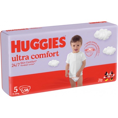 Huggies Ultra Comfort Mega 5 12-22 kg 58 ks