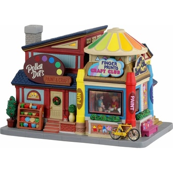 Svietiaci domček Lemax 35058 Herný klub Paleta farieb