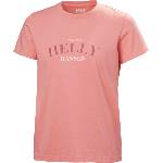 Helly Hansen W core graphic t-shirt 2.0 цвят сьомга, бяло m (54592-066)