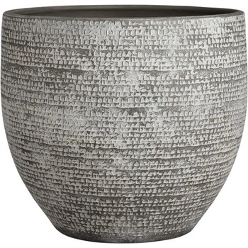 Image 1 of Mica КАШПА КЕРАМИЧНА КРЪГЛА carrie 32х35см ТЪМНО СИВА (1080160)