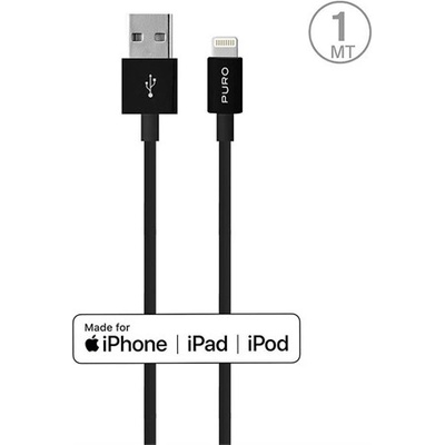 Puro CAPLTBLK USB-A to Lightning, 1m, černý