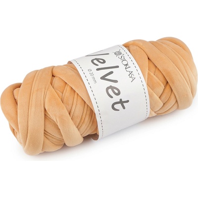 Příze Marshmallow silná Velvet Ø20 mm 500 g, střední, 14 béžová velbloudí
