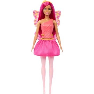 Mattel Barbie Fairy Ballerina ružové šaty, fialové vlasy JKB63