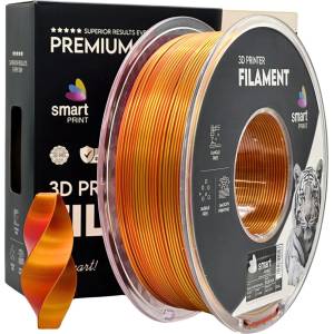 Smart Print FG-S100-E1, 3D филамент, PLA Silk, 1, 75mm, 1000g, Dual Color, Многоцветен (Червен, Златен) (FG-S100-E1)