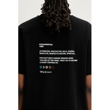 coperni Памучна тениска Coperni x Disney Pocahontas дамска в черно DJS03F5036POC (DJS03F5036POC)