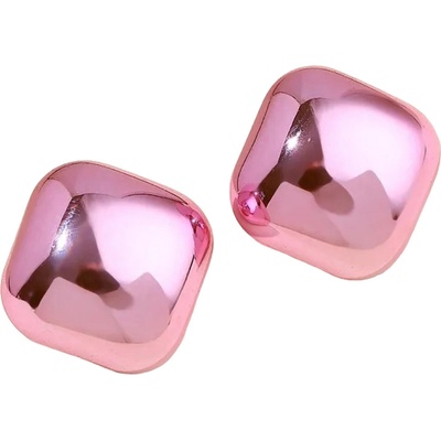 HARAHU Обеците AD-33354 - Square / Светло Розова KP33354 (AD-33354)