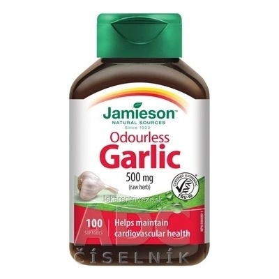Jamieson Garlic Odourless 500 mg 100 kapsúl