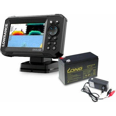 Lowrance Echolot Eagle 5 so sondou SplitShot + batéria + nabíjačka
