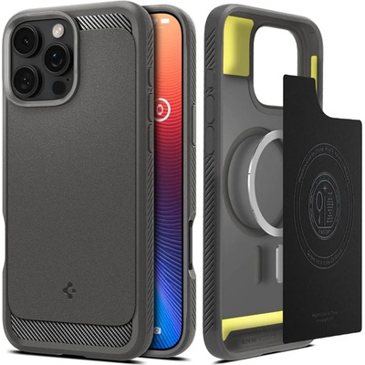 Spigen Apple iPhone 16 Pro Max Rugged Armor MagSafe Case grey (ACS07987)
