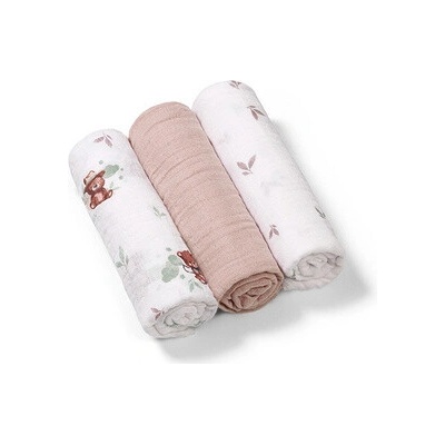BabyOno Bavlněné pleny 3ks BÉŽOVÁ Bears