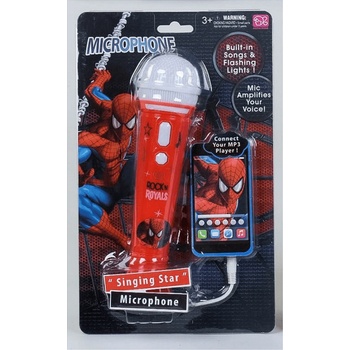 Микрофон Спайдърмен със светлини и 10 мелодии, свързва се с gsm 004-1Е / 9803 МР 330113