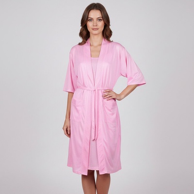 Комплект в розово от халат и нощница