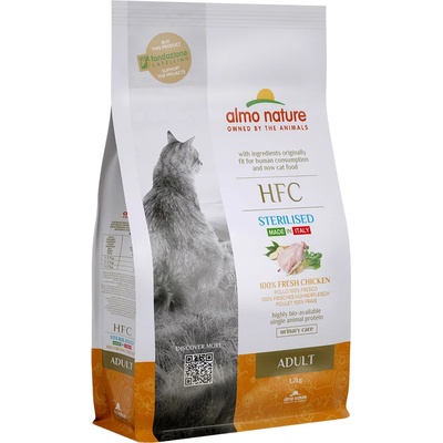 Almo Nature Икономична опаковка: 2x1, 2kg Almo Nature HFC Adult Sterilised Chicken суха храна за котки