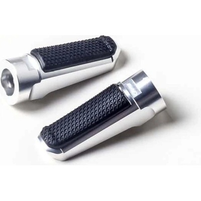 PUIG Stupačky bez adaptéru PUIG SPORT 7318P strieborná s gumou