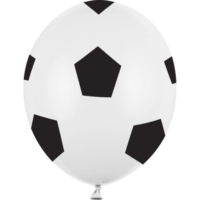 Balón PartyDeco Futbalová lopta bielo-čierny 30cm