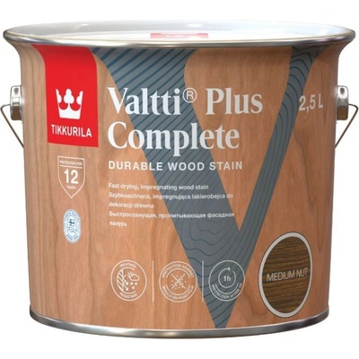 Tikkurila VALTTI PLUS COMPLETE Tenkovrstvá lazúra ORECH 2,5L