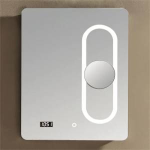 Inter Ceramic Лед огледало за баня Лори 60x80 см, с часовник