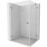Mexen Lunar-B лява отваряема душ кабина 85 x 80 см, прозрачна, матова мед - 832-085-080-65-00-L (832-085-080-65-00-L)