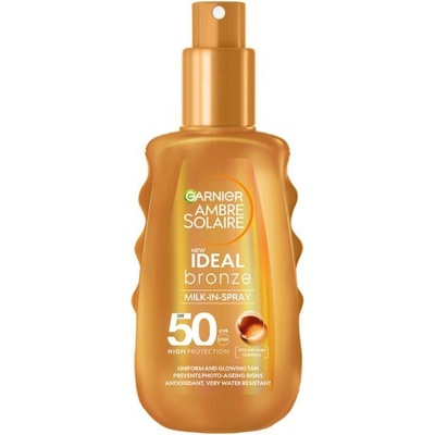 Garnier Ambre Solaire Ideal Bronze Milk-In-Spray SPF50 opalovací mléko ve spreji 150 ml