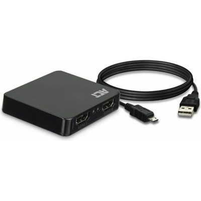 HDMI Сплитер ACT AC7835, 1/2, 4K@30Hz, USB, Черен (EWENT-ACT-SPLIT-AC7835)