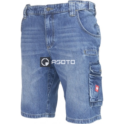 Engelbert Strauss Worker denim modré pánské kraťasy