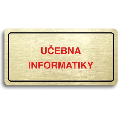 ACCEPT Piktogram UČEBNA INFORMATIKY - zlatá tabulka - barevný tisk