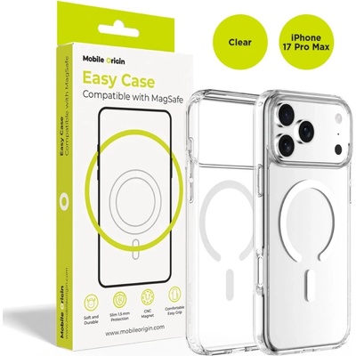 Mobile Origin хибриден калъф с MagSafe за iPhone 17 Pro Max, прозрачен MO-HYCL-IP17PM (MO-HYCL-IP17PM)