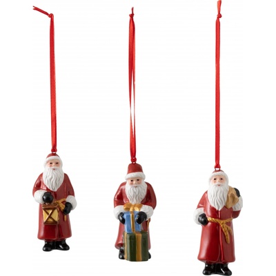 Villeroy & Boch Nostalgic Ornaments vánoční závěsná dekorace Santa 3 ks