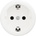 Kliklap - Ретро безрамкова битова розетка SCHUKO 230V/16A, снежнобяла (KA0160)