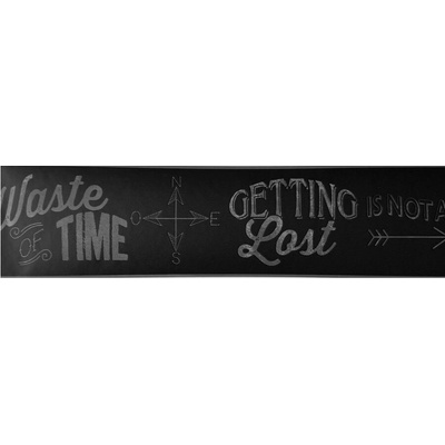 Vinylové bordury na zeď L73807, rozměr 13,25 cm x 5 m, Waste of Time - černý, Ugépa