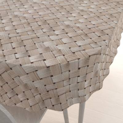 Biante Dekoračný oválny obrus Terra TRA-002 Béžový pletený vzor 120x180 cm